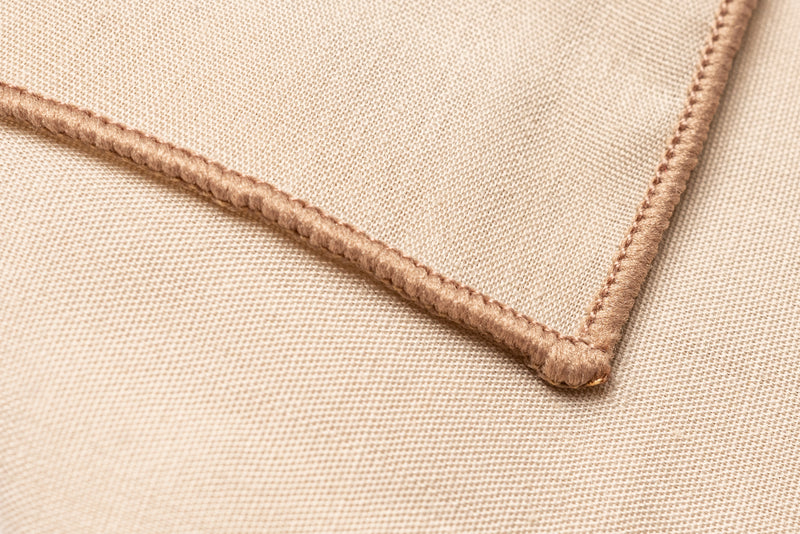 Set "Champagner" Fliege Einstecktuch Beige