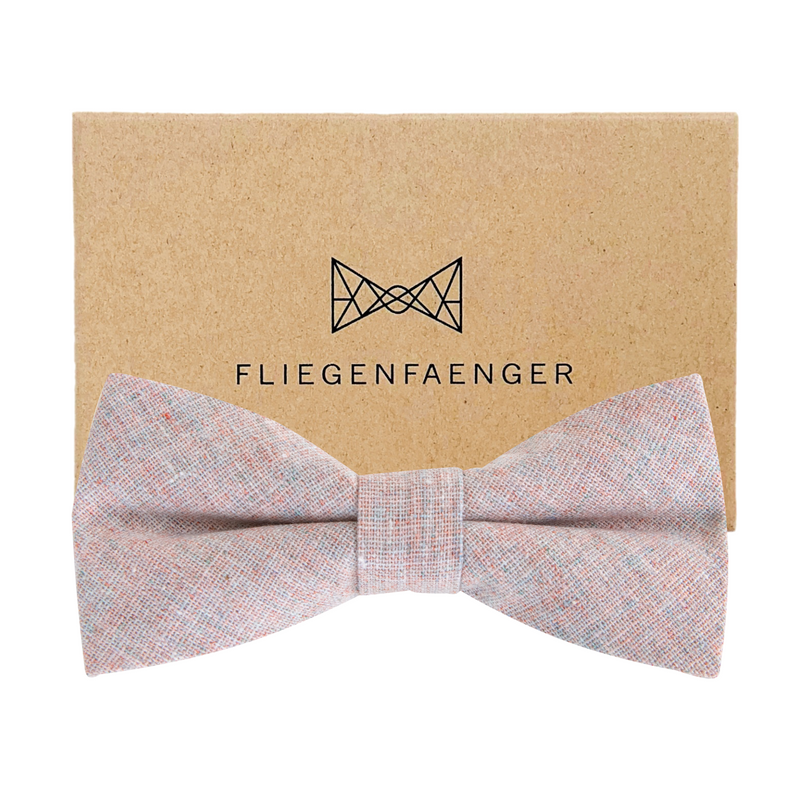 Set "Milde" Fliege Einstecktuch Hell Rosa