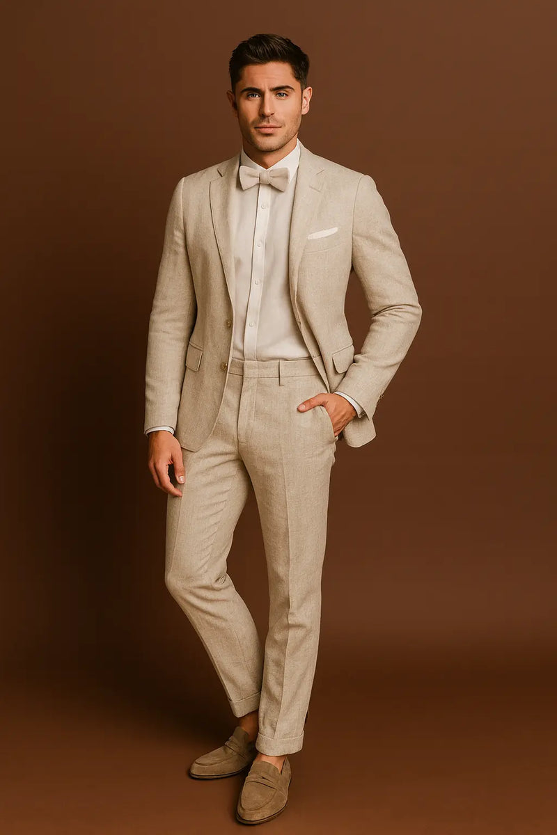 Fliege Beige Offwhite