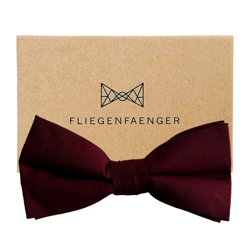 Set Fliege Einstecktuch Dunkelrot Braunrot "Sienna"