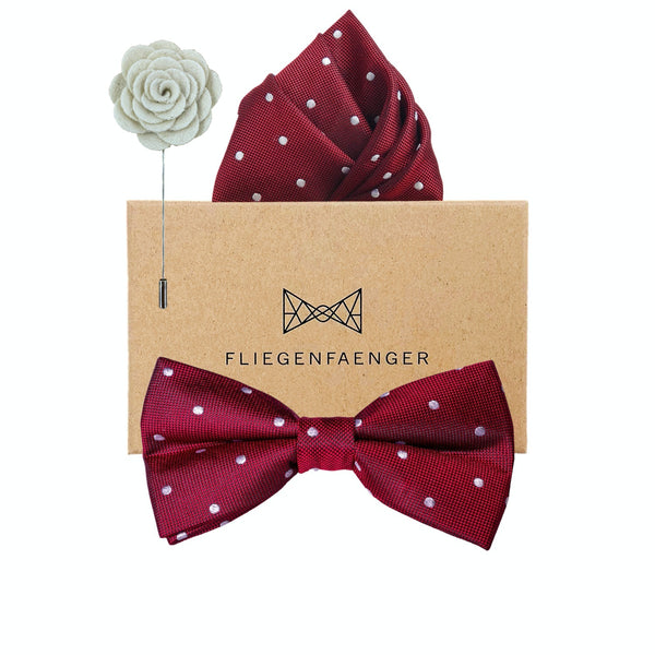 Set "Blickfaenger" Rot Boutonniere