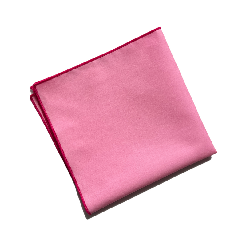 Set Fliege Einstecktuch "Pink Rose" Rosa