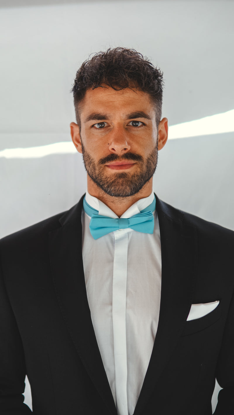 fliege outfit anzug kaufen herren einstecktuch fliegenfaenger blau rot