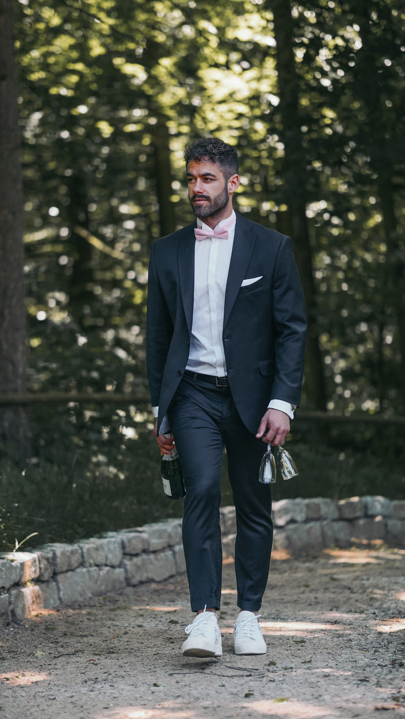 fliege outfit anzug kaufen herren einstecktuch fliegenfaenger blau rot