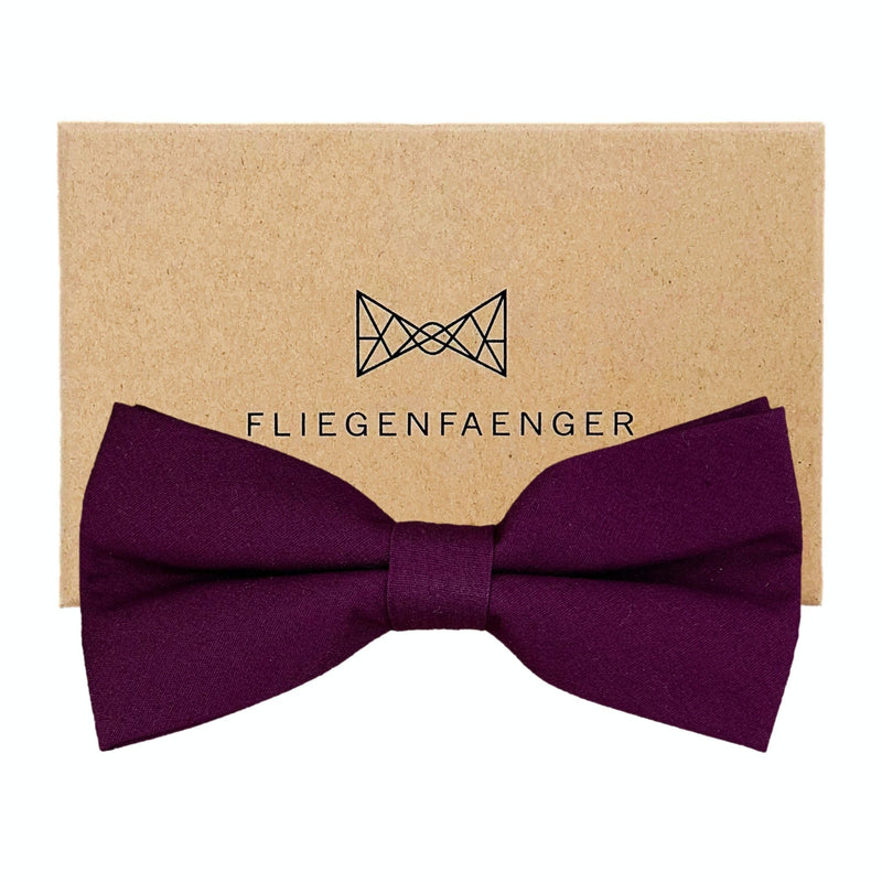 Set Fliege Einstecktuch Rot Beere "Fine Grape"