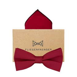 Set Fliege Einstecktuch Rot "Sweet Cherry"