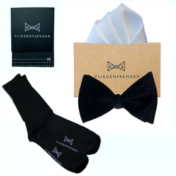 Set Komplett "Onyx" Fliege Socken Schwarz
