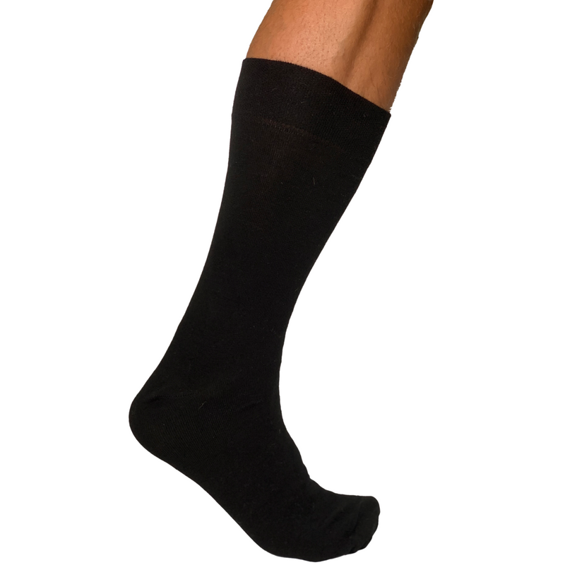 Anzug Socken Herren Bio Baumwolle Schwarz