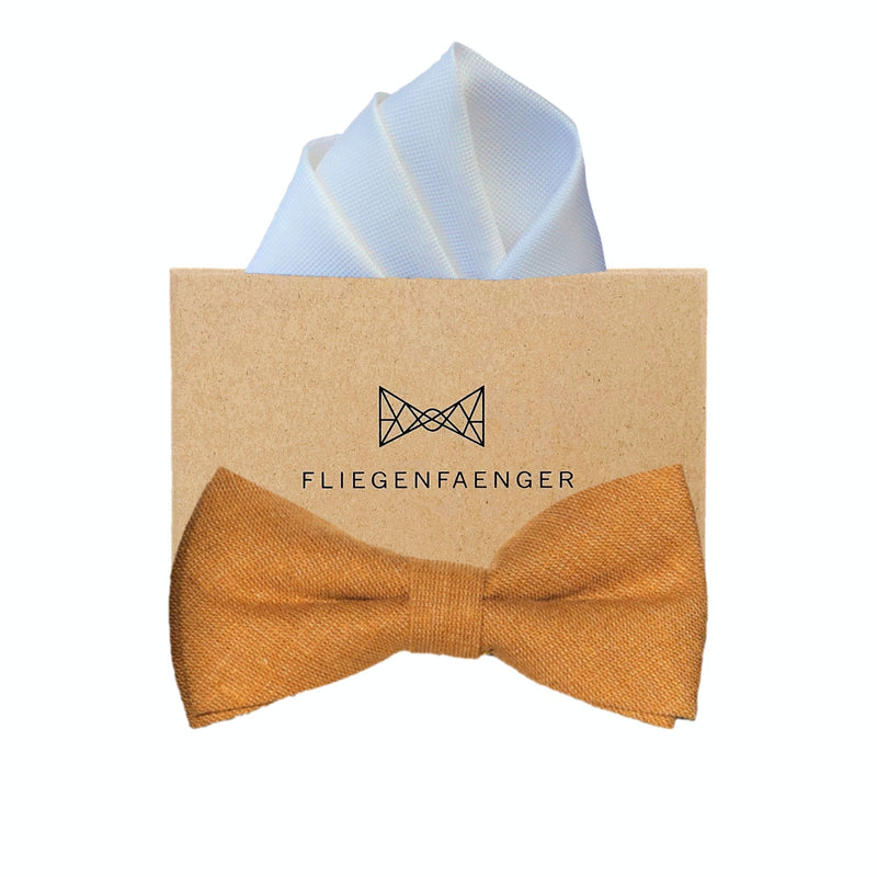 Set "Bastian" Fliege Einstecktuch Senf *Herbst Edition